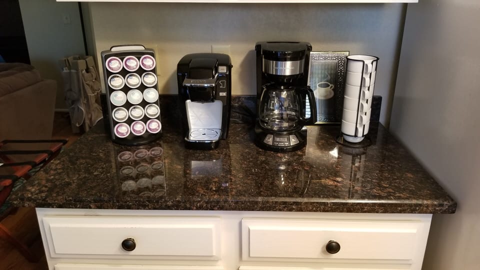 coffee bar in kitchen