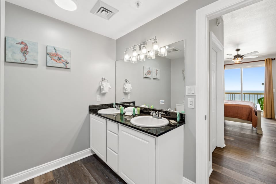 Bathroom with Double Vanity Sinks