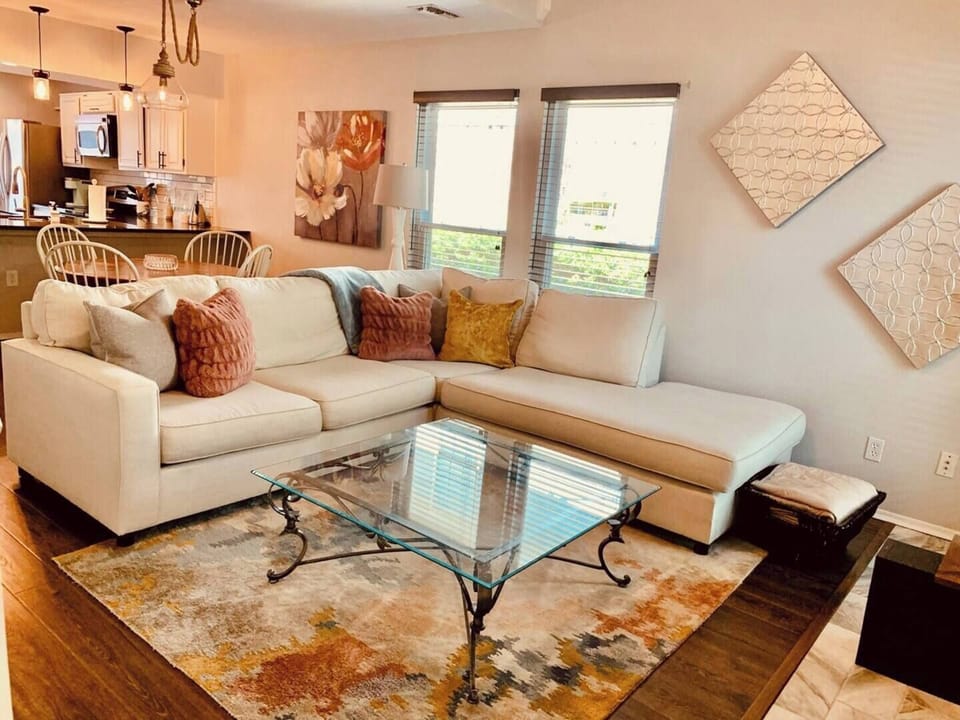 Large comfy Pottery Barn Couch to relax on!