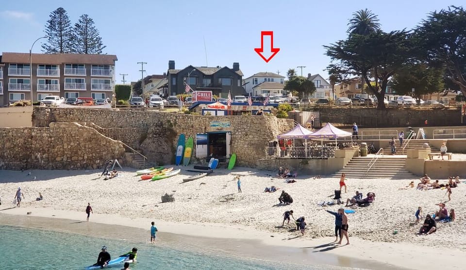 Lover's Point Beach is across the street.