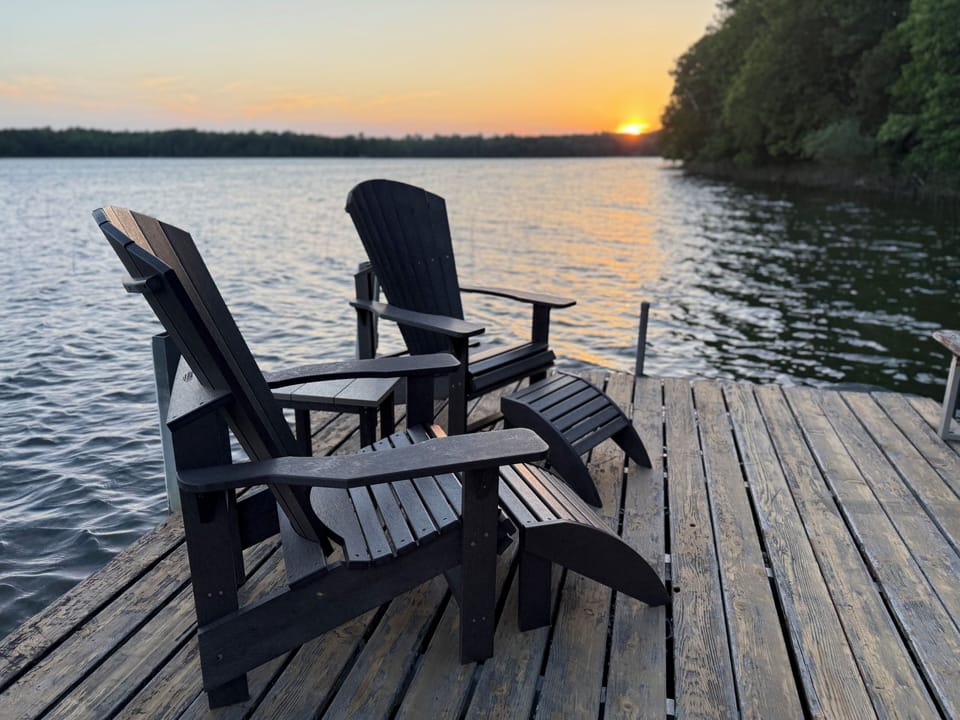 Relax on the dock and enjoy a beautiful sunset.