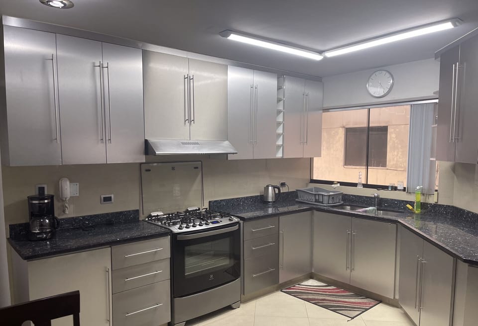 Large Kitchen with new Electrolux Stove