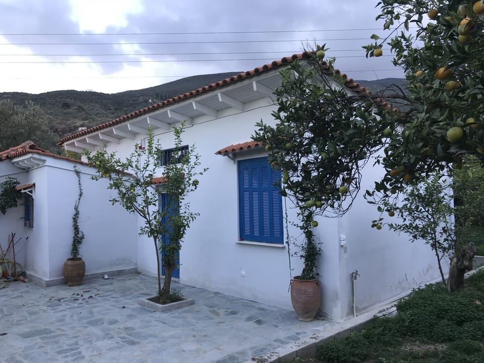 exterior, paved area outside the bedrooms