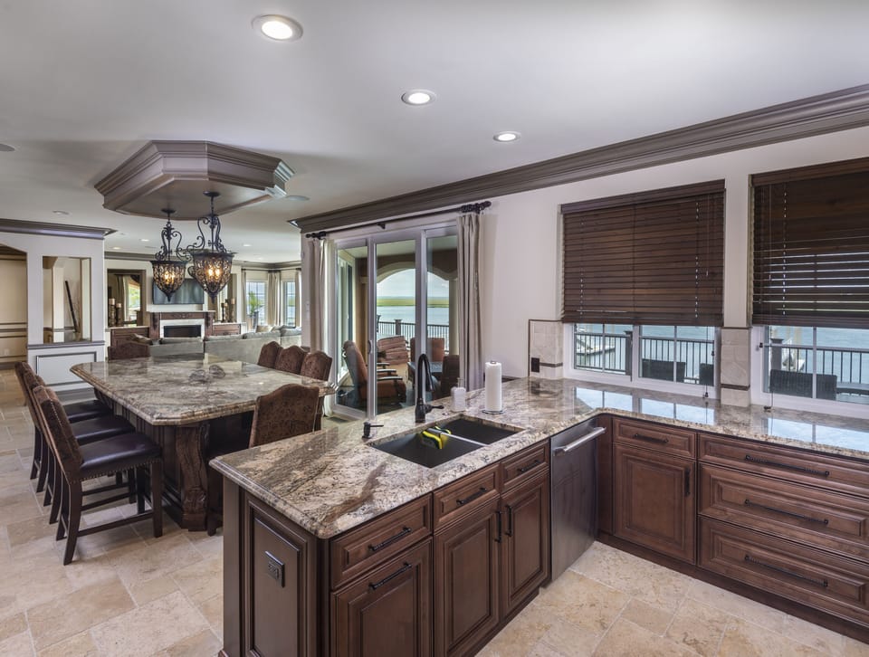 Pantry contains microwave, toaster oven