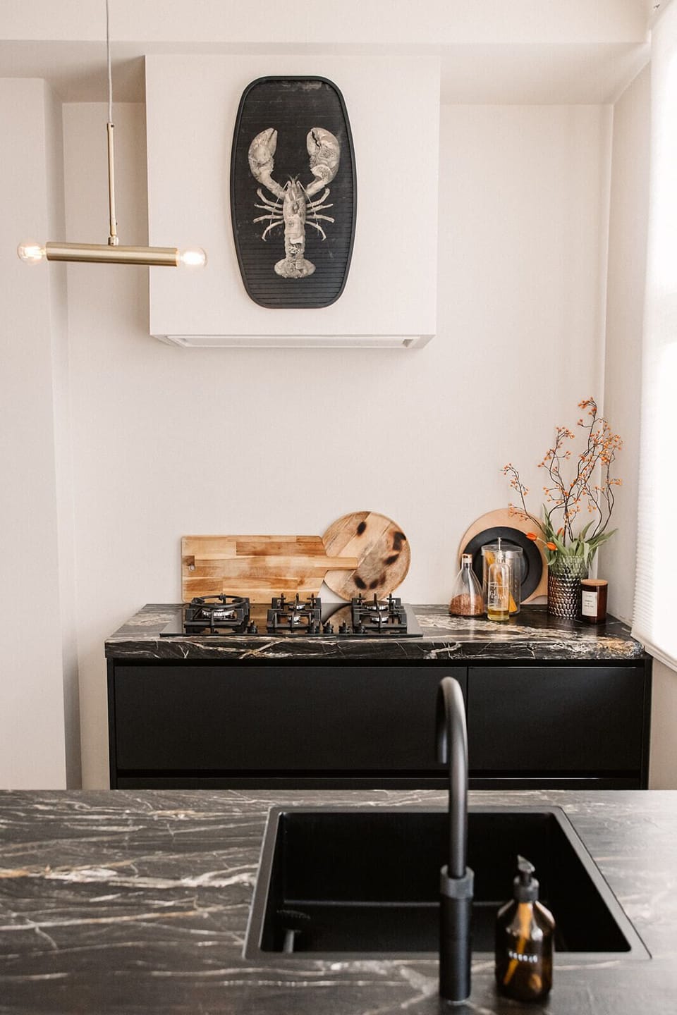 Kitchen, Italian design, custom made, with Qooker.
