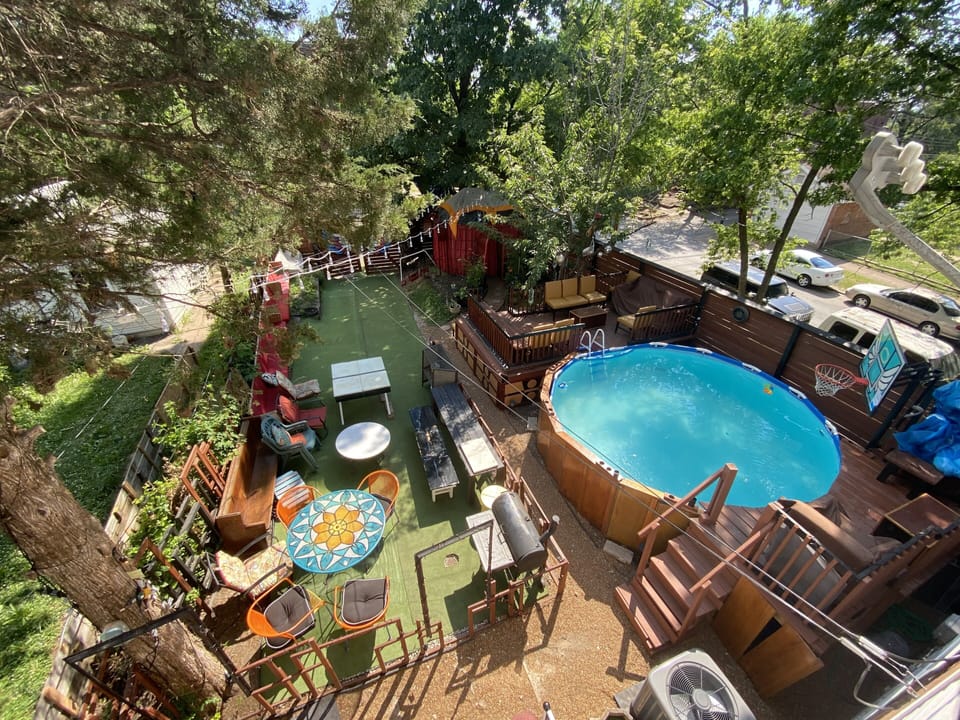 Backyard during the day 