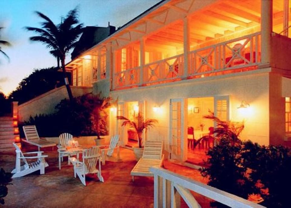 Seaside's patio in the evening