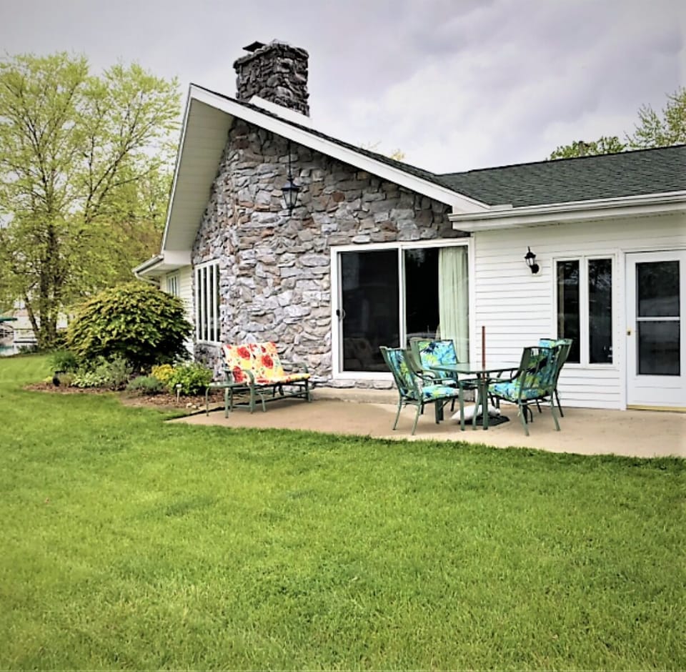 Front of house on the water