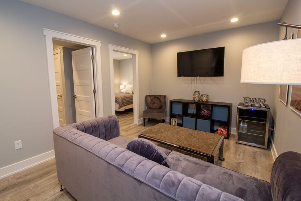 Basement television room