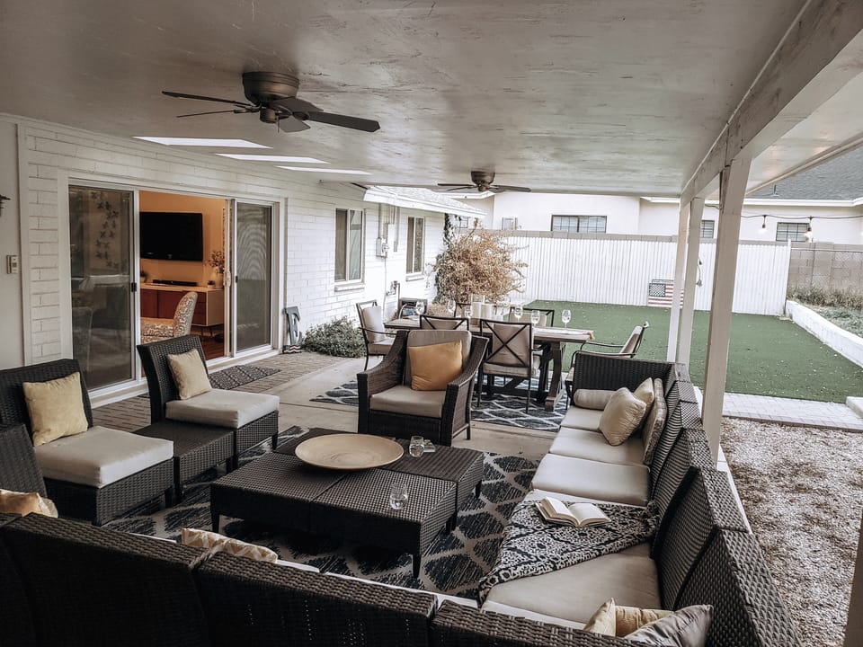 Large back patio