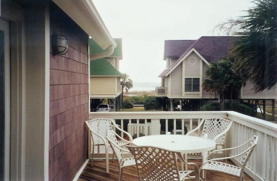 Deck with beach view