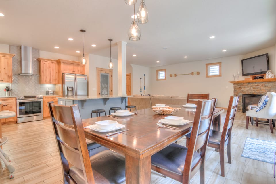 wooden dining table