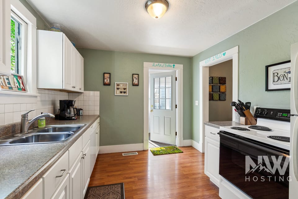 The kitchen is fully stocked with everything you need
