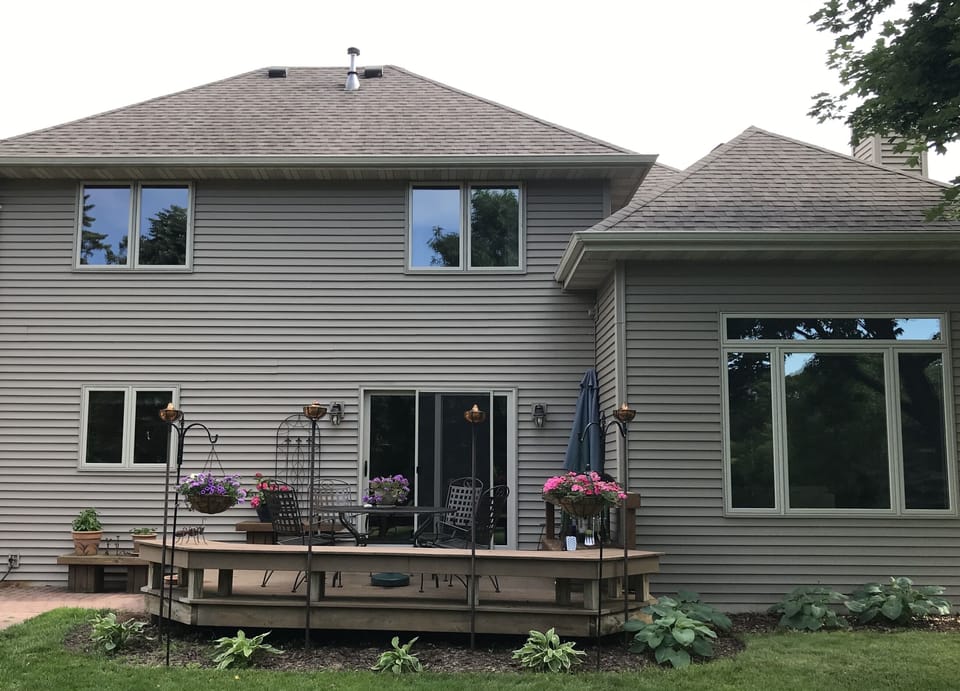 Back view of house