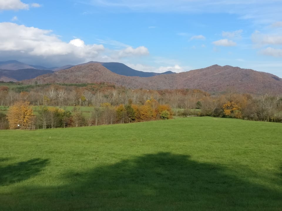 Swannanoa River Valley about a half of mile from our house