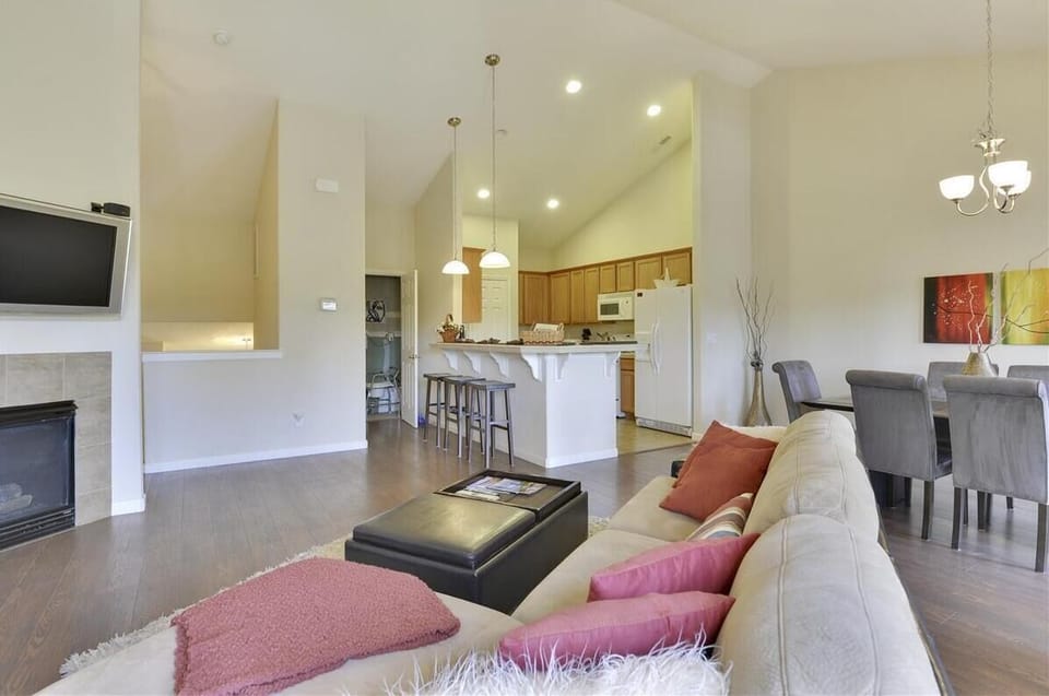 Living room and kitchen