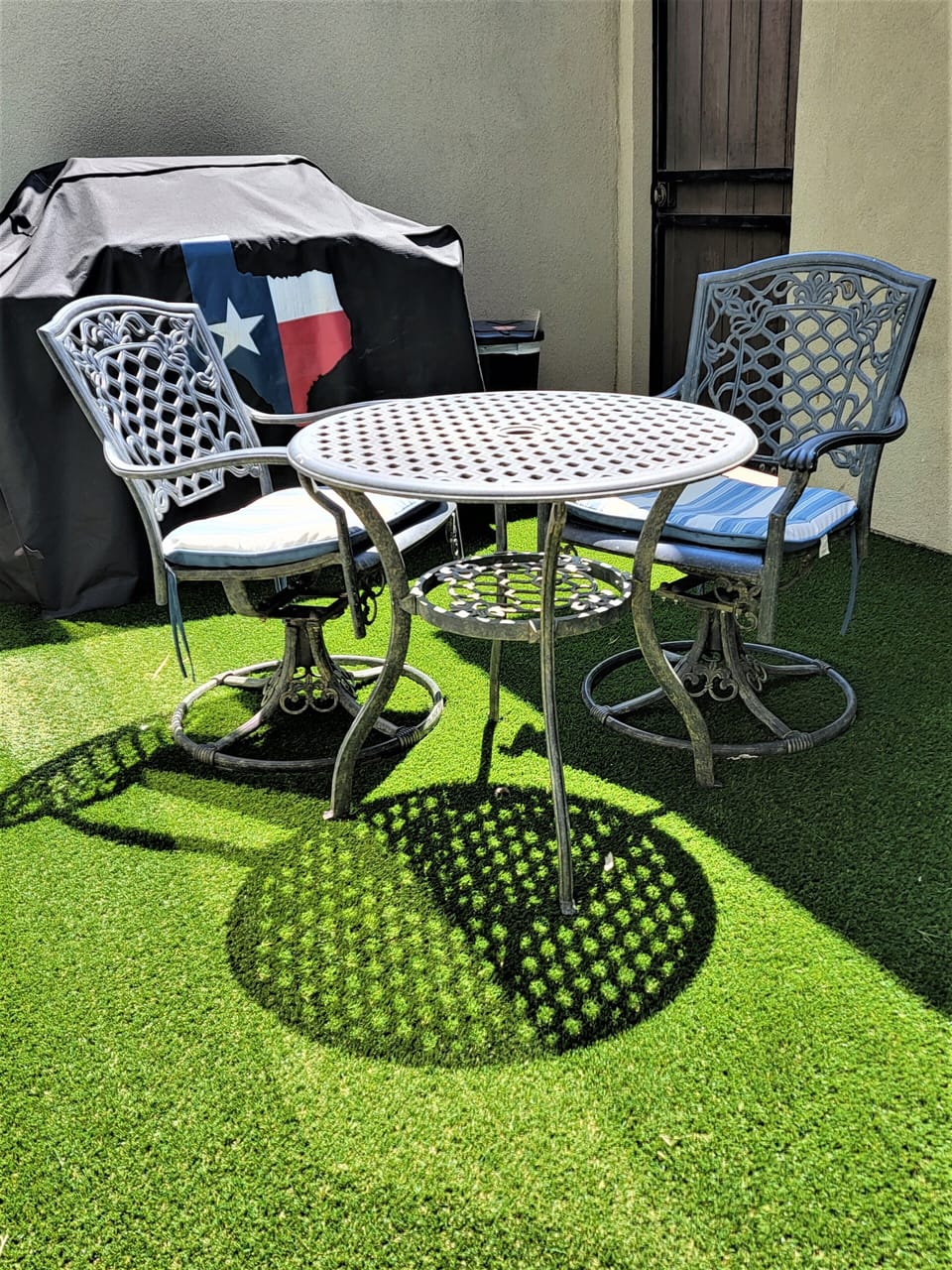patio out back with grill