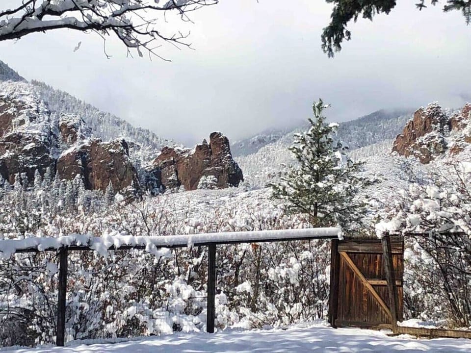 Fresh snowfall in Cheyenne Canyon.
