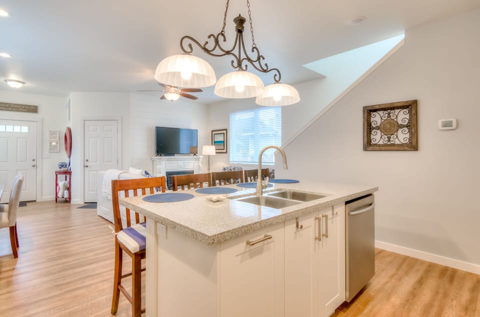 Kitchen with Living Room view