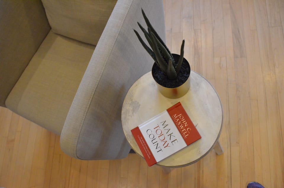 A comfy chair, your phone on Do Not Disturb, a cup of coffee and good book. 