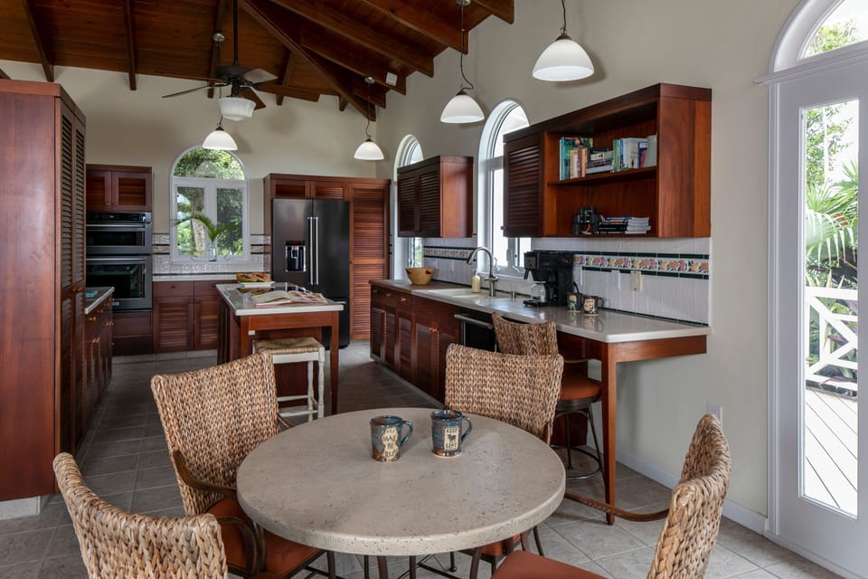 Small table perfect for breakfast and a cup of coffee in the morning
