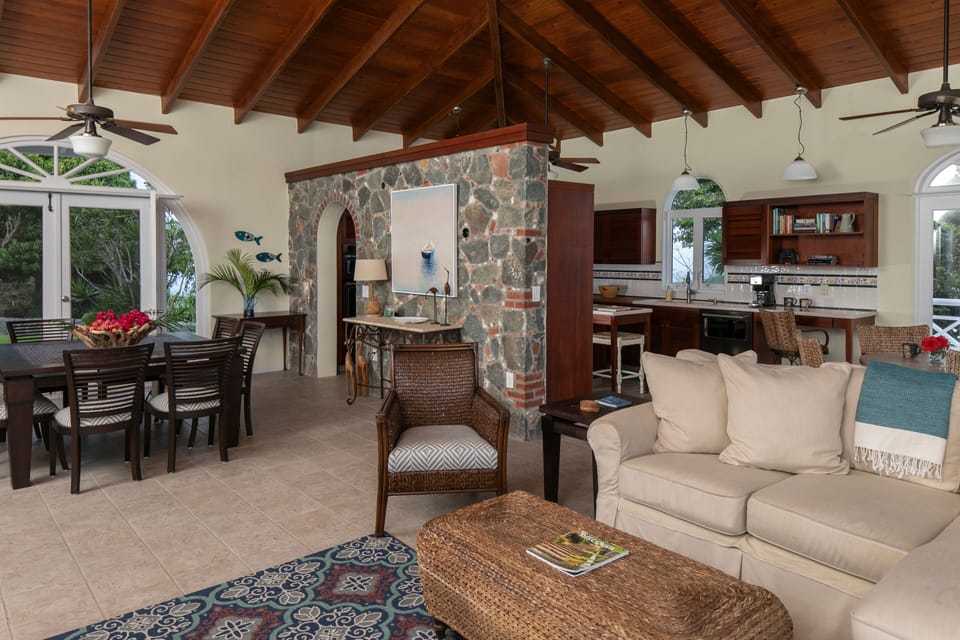 Relax in the large open-concept living room