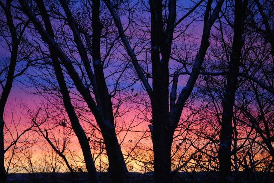 Winter sunrise on Cayuga Lake