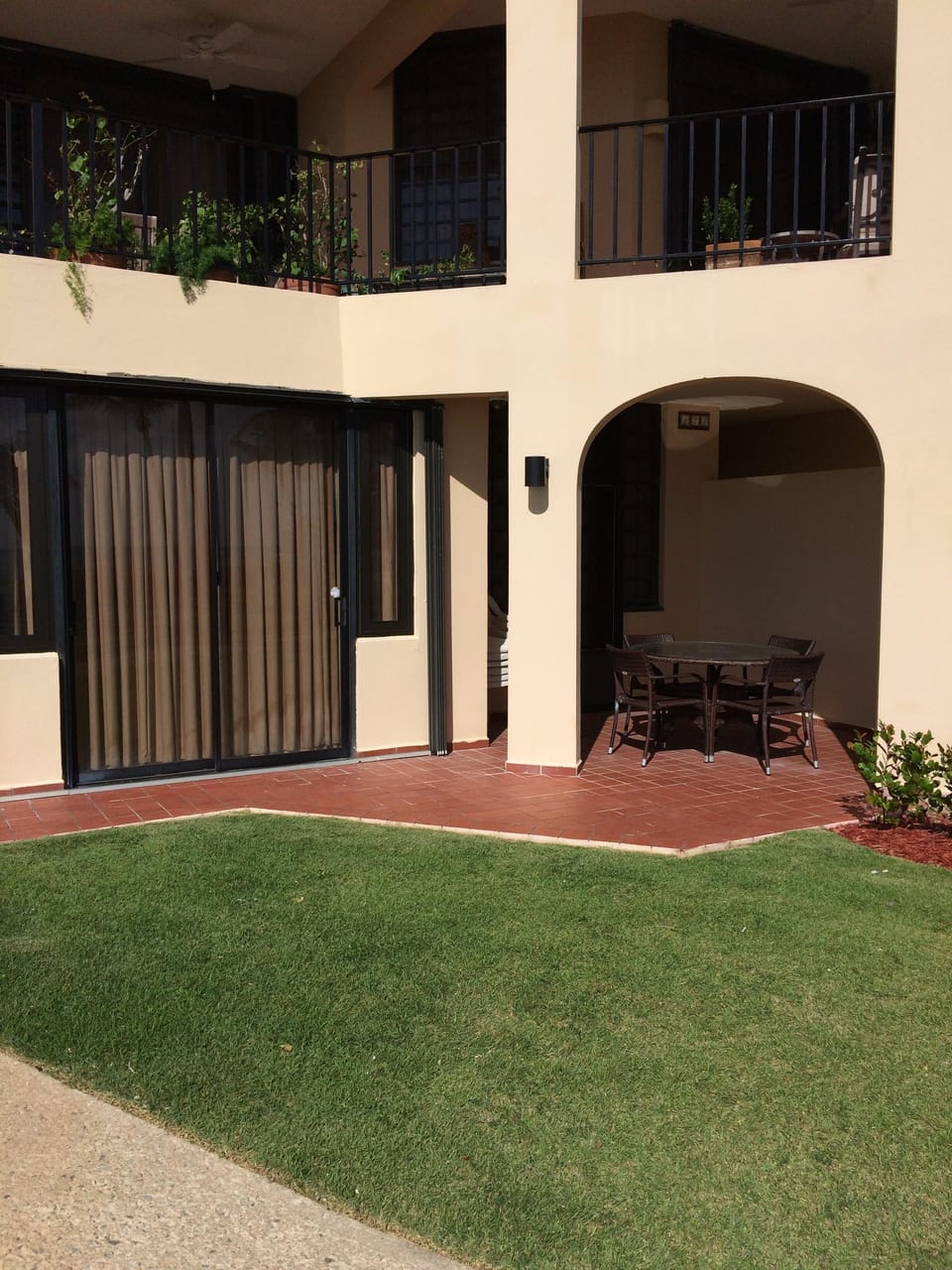 Our groundfloor patio - you are just 50 steps to the ocean