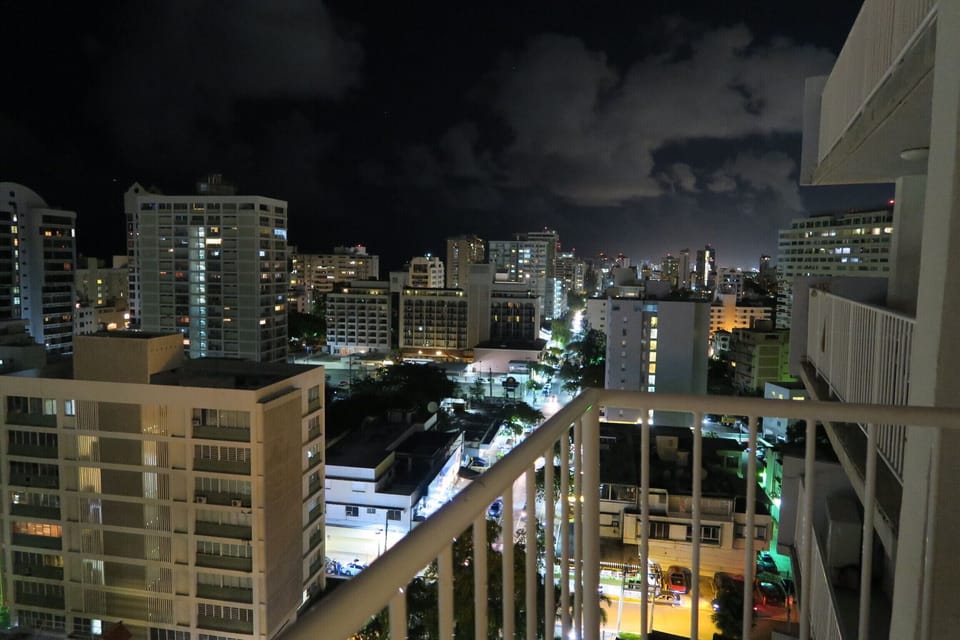 A birds eye view of beautiful Condado at night from Apt 1603!