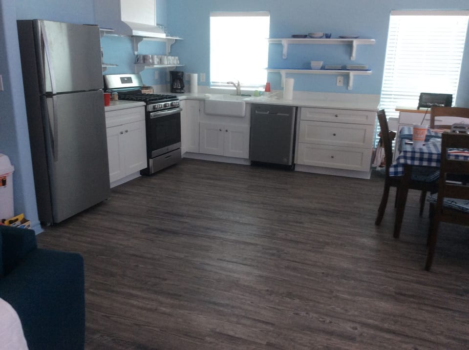 Large, open kitchen with all cooking essentials
