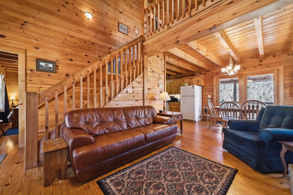 Living room is open to the dining space