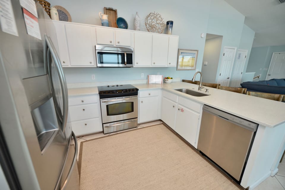 Updated kitchen with stainless steel appliances