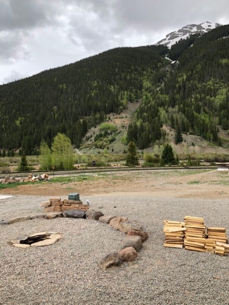 Fire pit view of Kendall Mountain