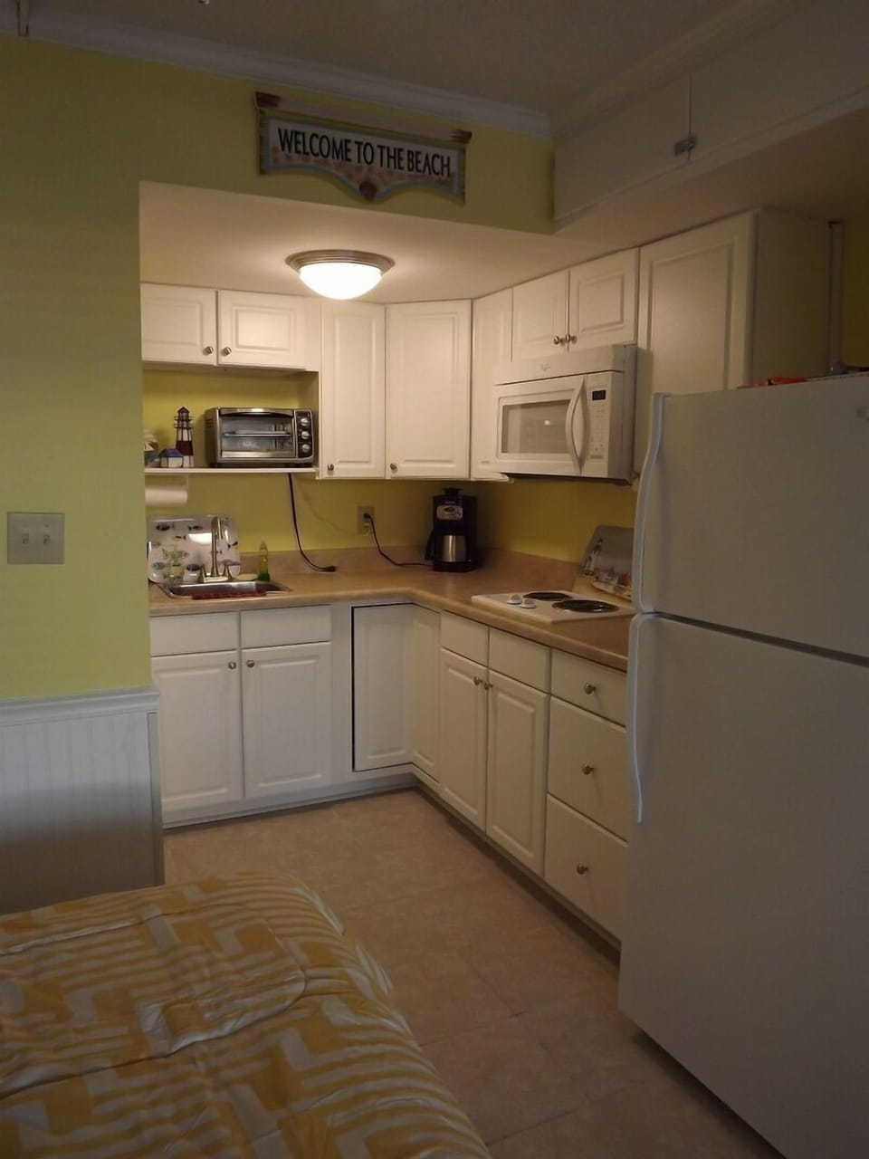 Fully stocked kitchenette 