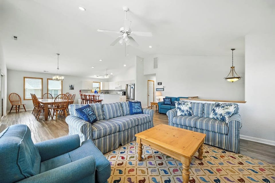 Top-Level Living Room with Deck Access