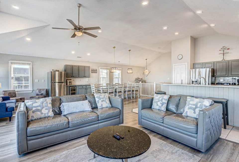 Top-Level Living Room with Deck Access