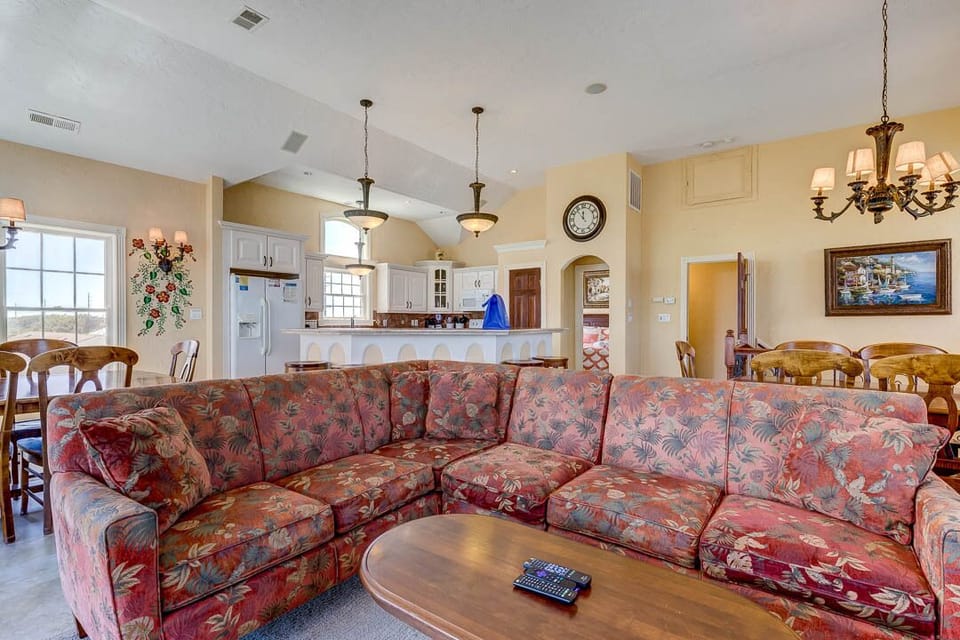Top-Level Living Room with Deck Access