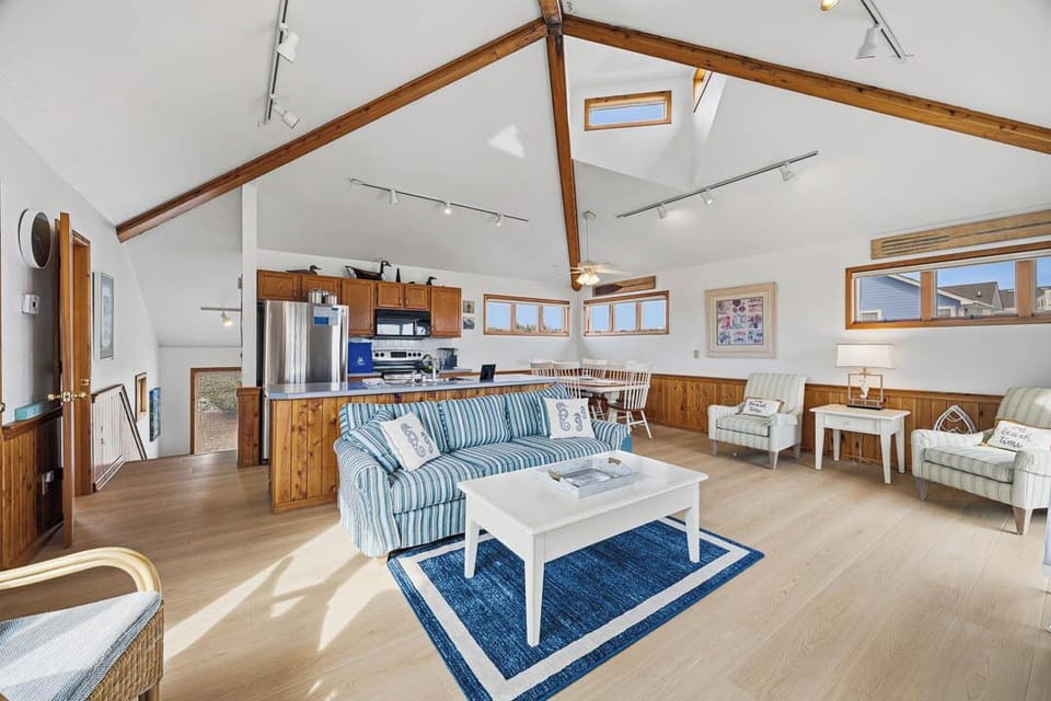 Top-Level Living Room with Deck Access