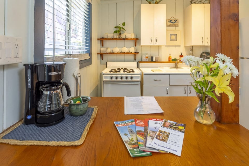 Enjoy a cup of coffee as you plan your fun day in San Diego & Ocean Beach!