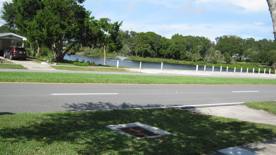 View of lake from front veranda.
