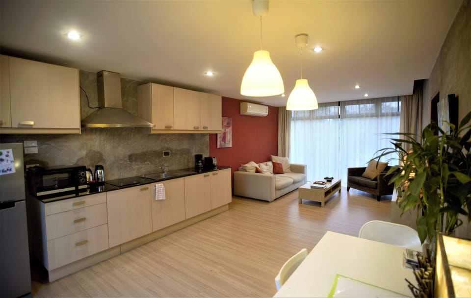 Kitchen and living area
