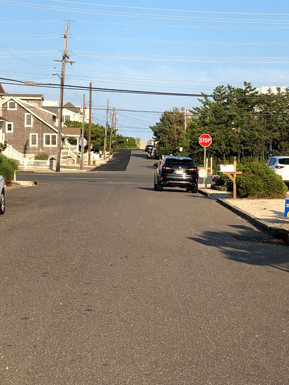 Short walk from our house to beach entrance 