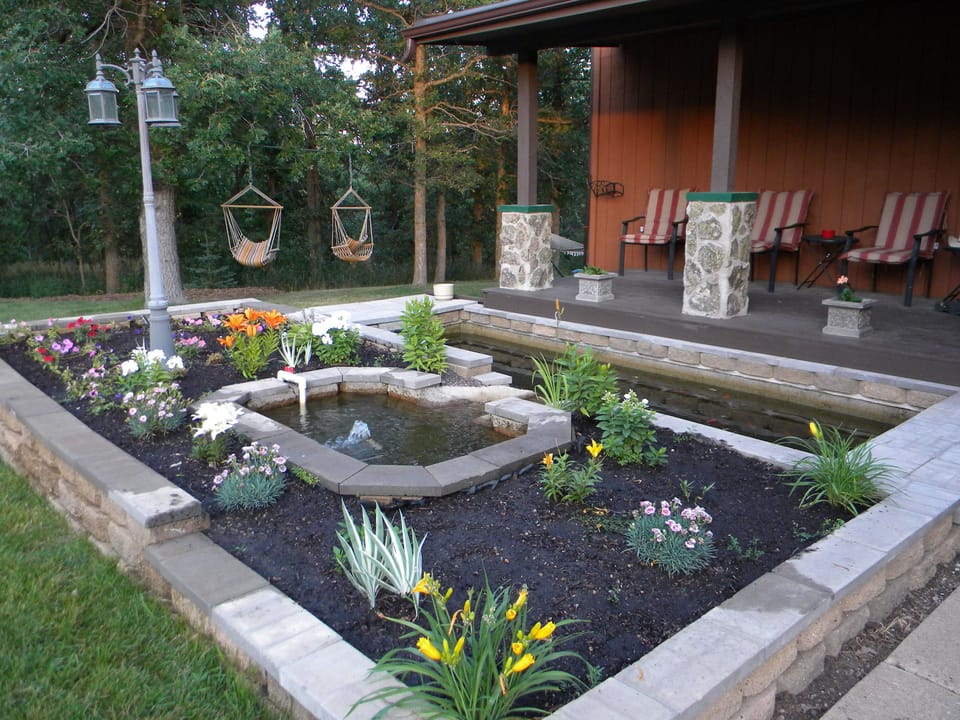 front yard pond
