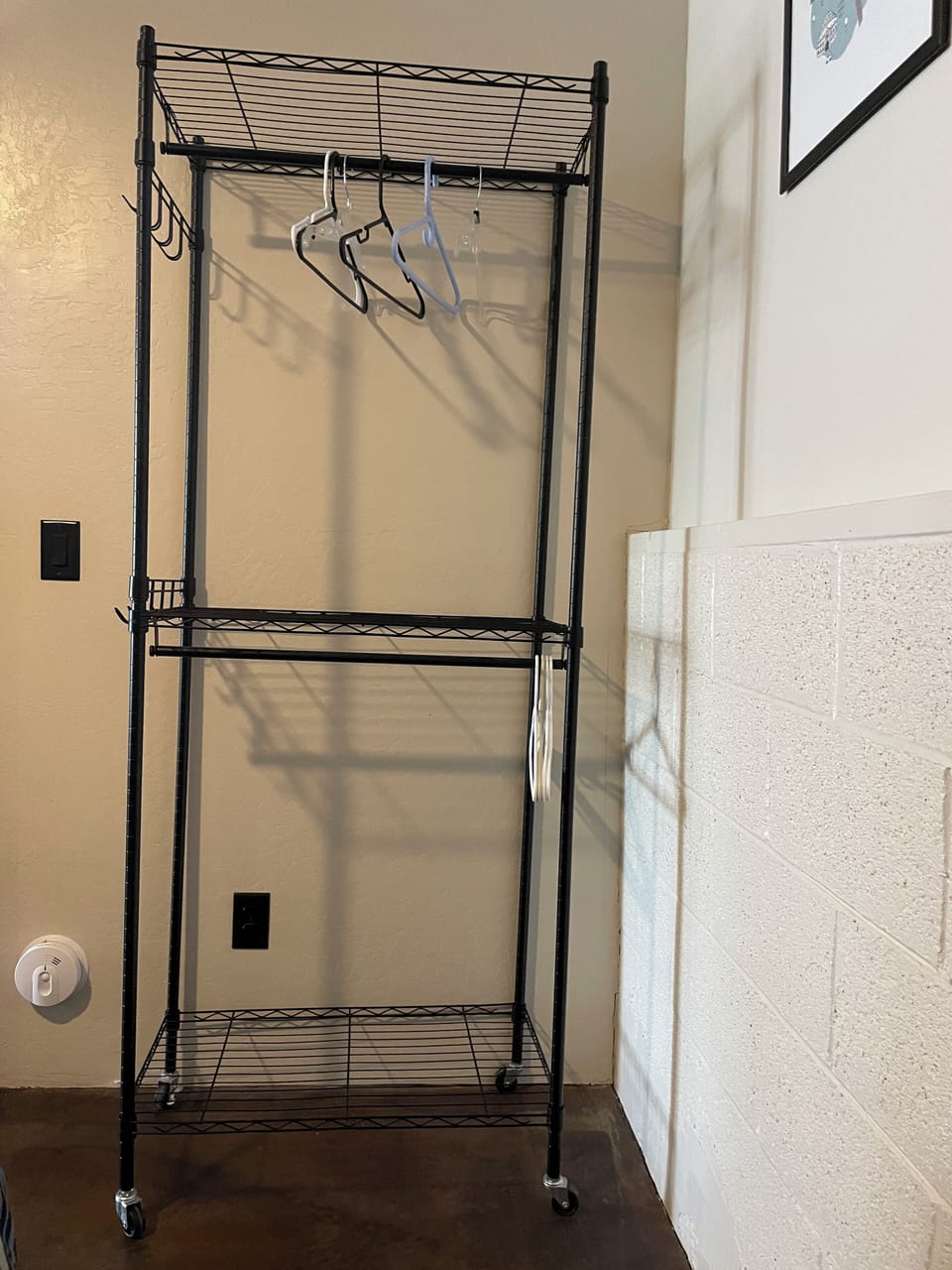 Hangers and extra shelving