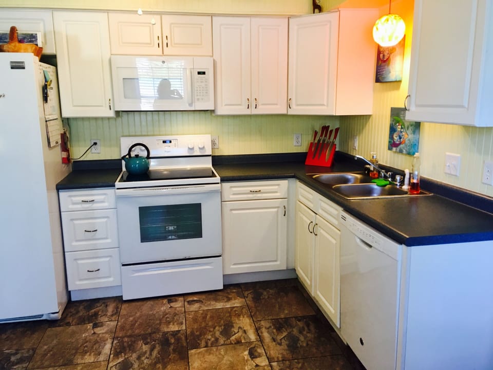 Open kitchen with all kitchen supplies