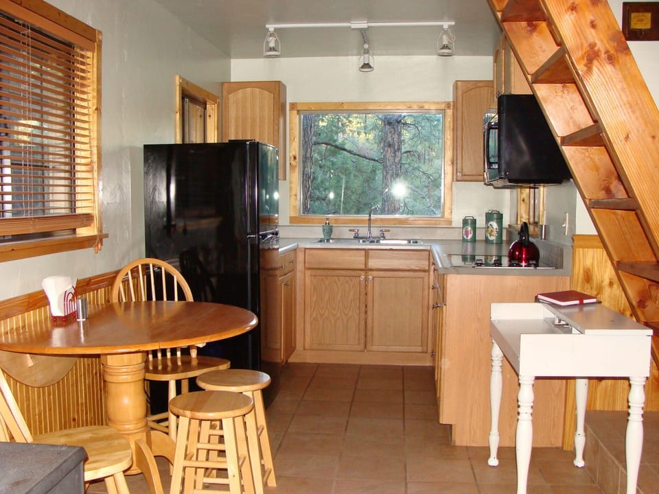 Spacious fully equipped kitchen.