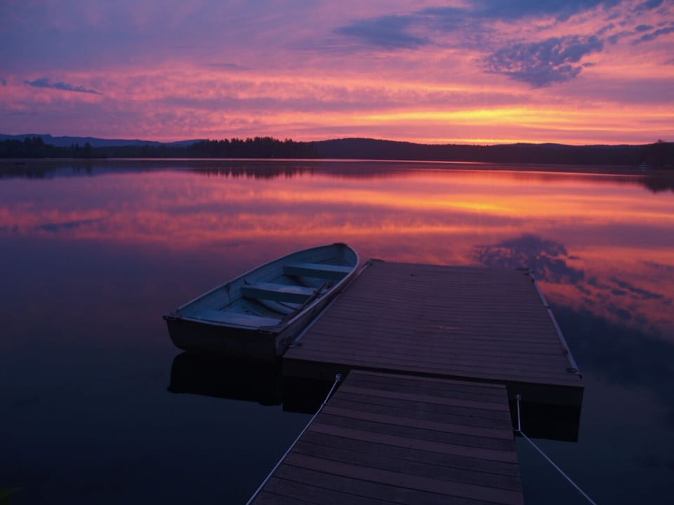 Sunrise from the cottage dock
