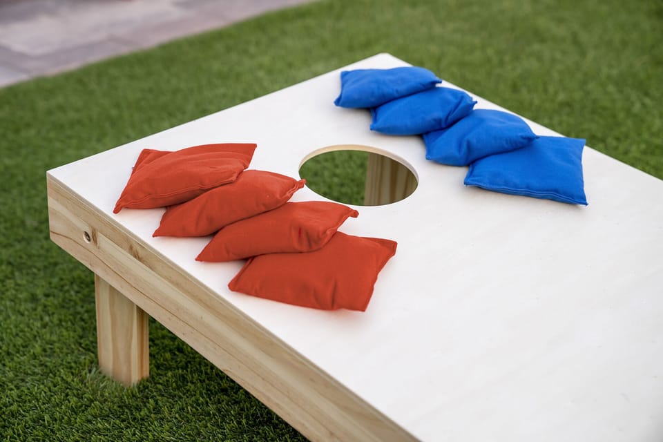 Cornhole will keep the games going once you're poolside.