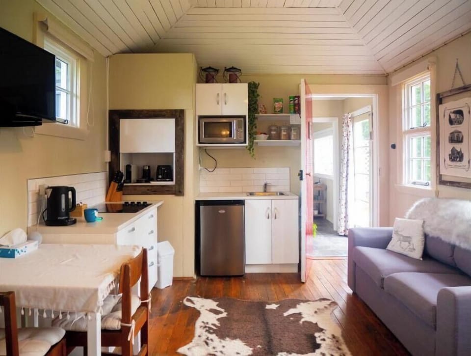 Kitchenette and living area