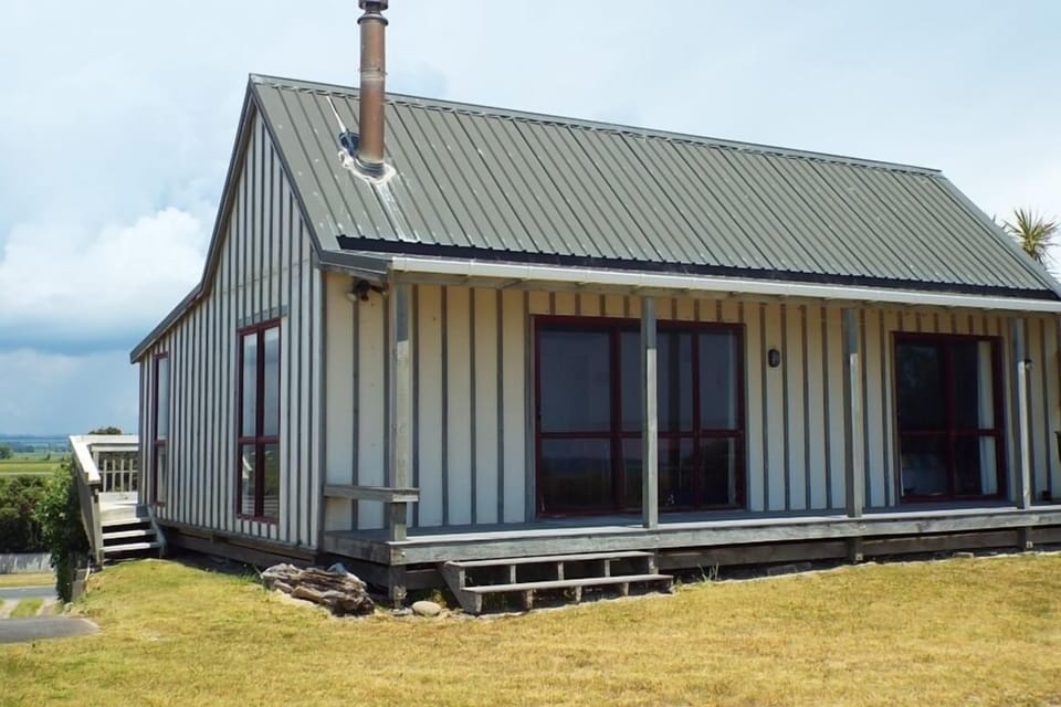 From the beach, unassuming and cosy!
